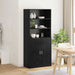 Bufet Stejar Negru 80 x 42,5 x 185 cm Lemn compozit - WALTI WALTI
