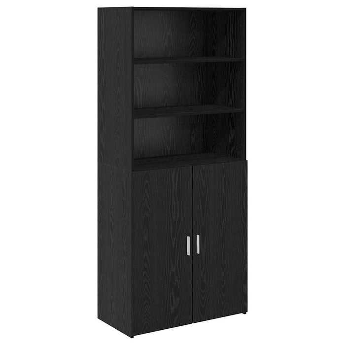 Bufet Stejar Negru 80 x 42,5 x 185 cm Lemn compozit - WALTI WALTI