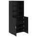 Bufet Stejar Negru 80 x 42,5 x 185 cm Lemn compozit - WALTI WALTI