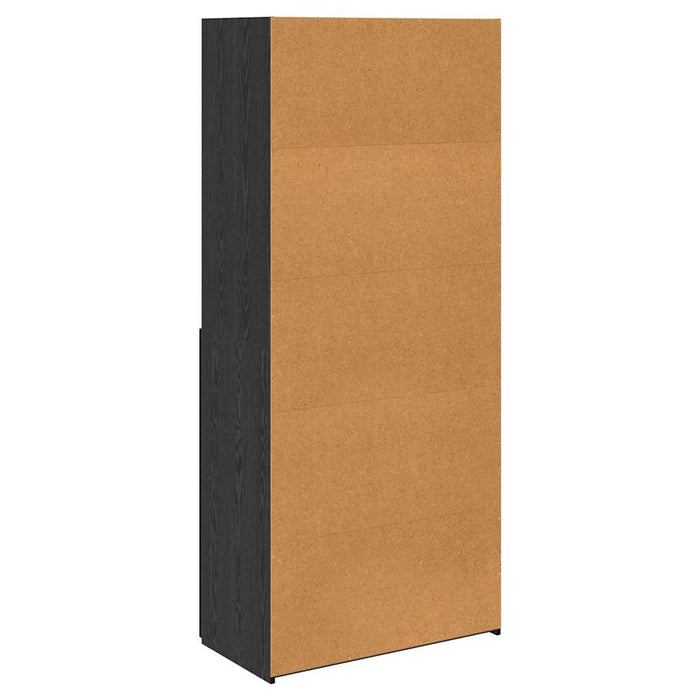 Bufet Stejar Negru 80 x 42,5 x 185 cm Lemn compozit - WALTI WALTI