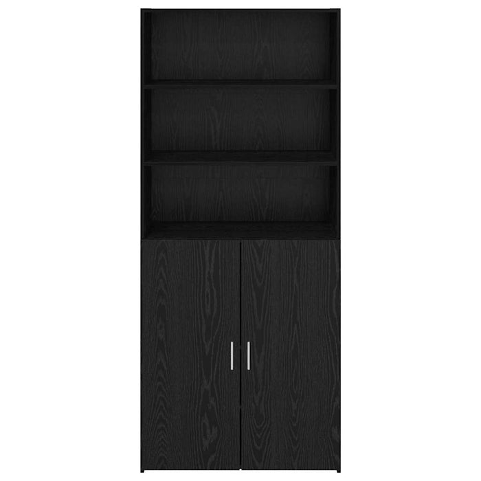 Bufet Stejar Negru 80 x 42,5 x 185 cm Lemn compozit - WALTI WALTI