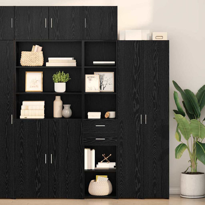 Bufet cu sertar Stejar Negru 40 x 42,5 x 185 cm Lemn compozit - WALTI WALTI