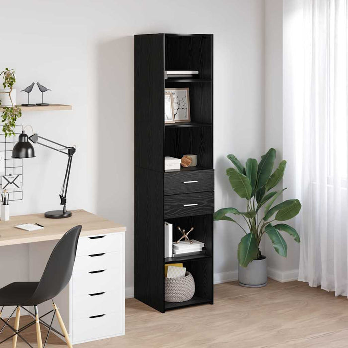 Bufet cu sertar Stejar Negru 40 x 42,5 x 185 cm Lemn compozit - WALTI WALTI