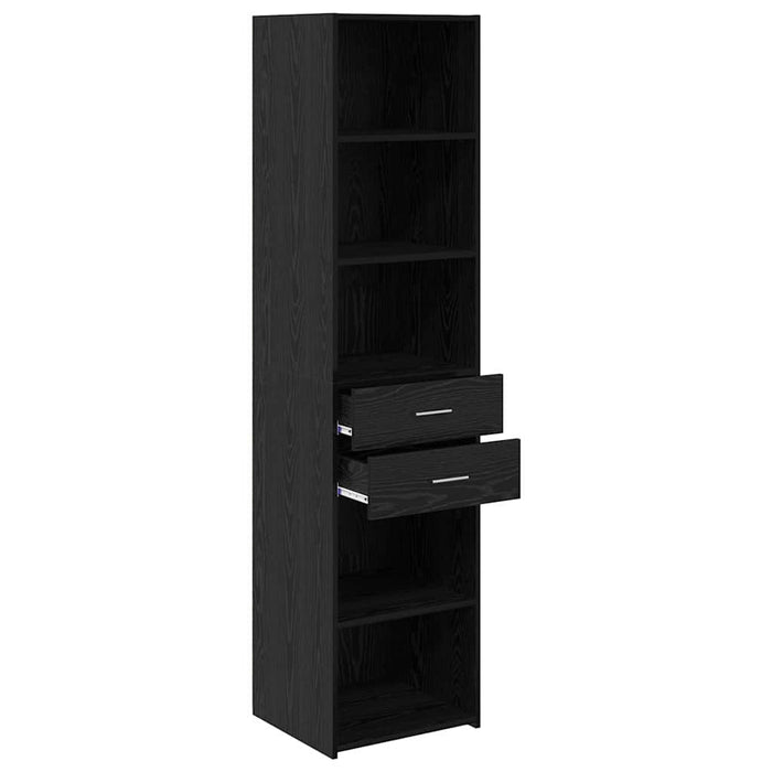Bufet cu sertar Stejar Negru 45 x 42,5 x 185 cm Lemn compozit - WALTI WALTI
