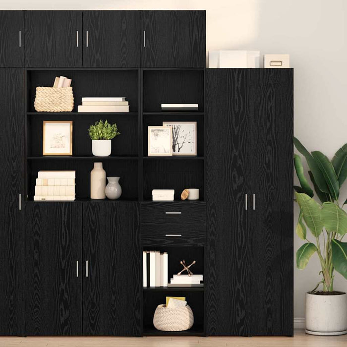 Bufet cu sertar Stejar Negru 50 x 42,5 x 185 cm Lemn compozit - WALTI WALTI