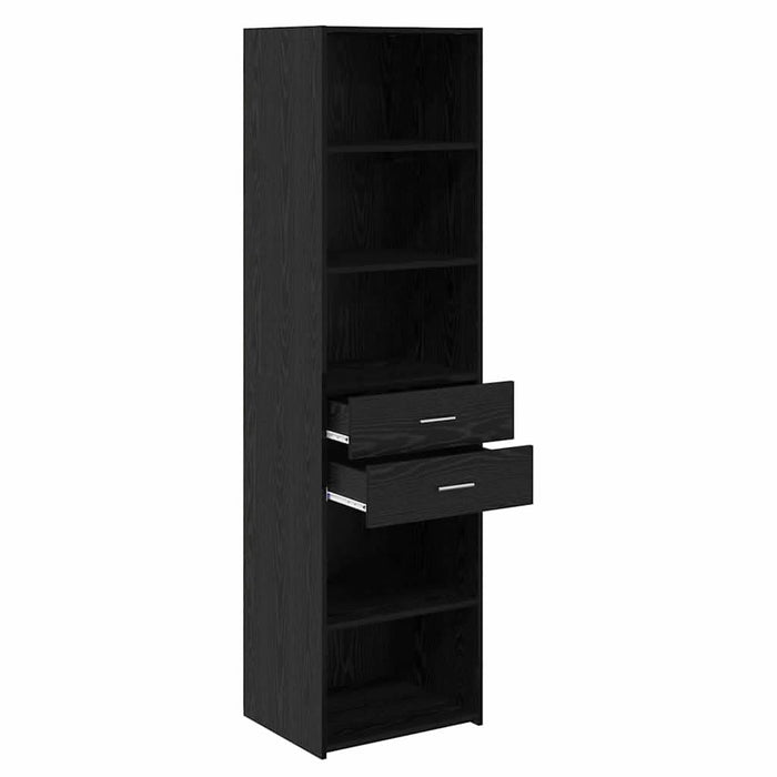 Bufet cu sertar Stejar Negru 50 x 42,5 x 185 cm Lemn compozit - WALTI WALTI