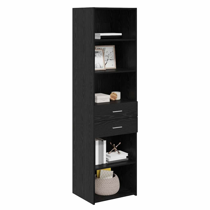 Bufet cu sertar Stejar Negru 50 x 42,5 x 185 cm Lemn compozit - WALTI WALTI