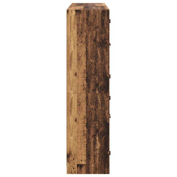 Bufet 2 pcs Lemn Vechi 68 x 37 x 142 cm Lemn compozit - WALTI WALTI