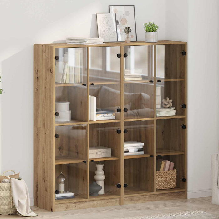 Bufet 2 pcs Stejar Artizanal 68 x 37 x 142 cm Lemn compozit - WALTI WALTI