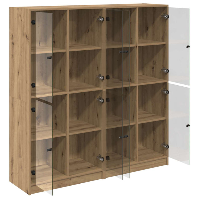 Bufet 2 pcs Stejar Artizanal 68 x 37 x 142 cm Lemn compozit - WALTI WALTI