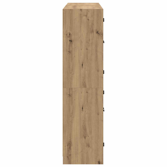 Bufet 2 pcs Stejar Artizanal 68 x 37 x 142 cm Lemn compozit - WALTI WALTI