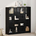 Bufet 2 pcs Stejar Negru 68 x 37 x 142 cm Lemn compozit - WALTI WALTI