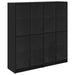 Bufet 2 pcs Stejar Negru 68 x 37 x 142 cm Lemn compozit - WALTI WALTI