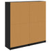 Bufet 2 pcs Stejar Negru 68 x 37 x 142 cm Lemn compozit - WALTI WALTI