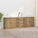 Bufeturi 3 pcs Lemn Vechi 210 x 35,5 x 67,5 cm Lemn compozit - WALTI WALTI