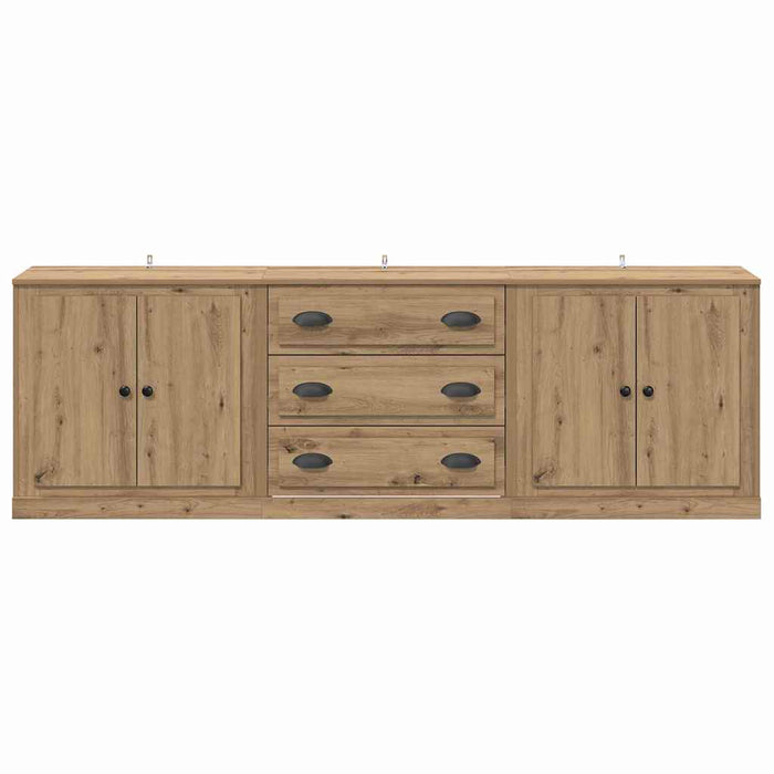 Bufeturi 3 pcs Lemn Vechi 210 x 35,5 x 67,5 cm Lemn compozit - WALTI WALTI