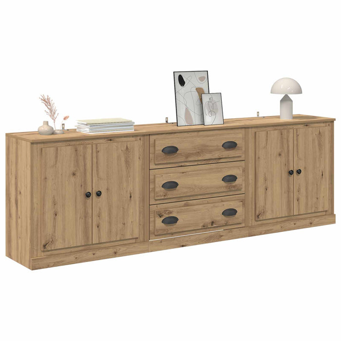 Bufeturi 3 buc. Stejar Artizanal 210 x 35,5 x 67,5 cm WALTI