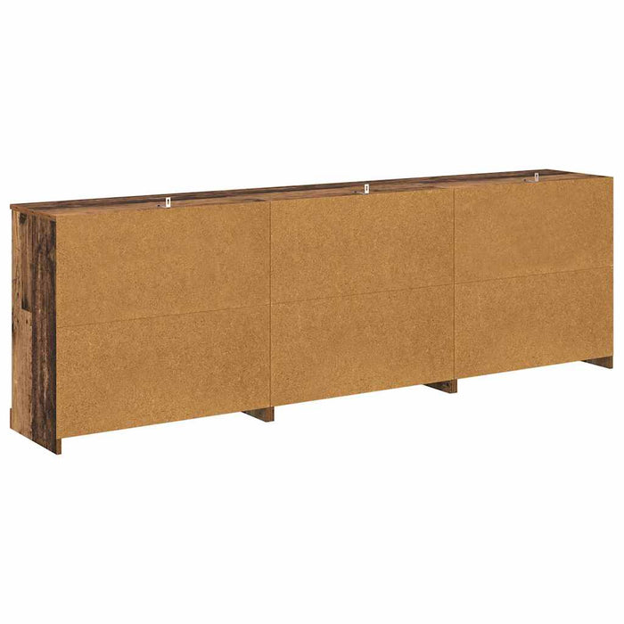 Bufeturi 3 pcs Stejar Negru 210 x 35,5 x 67,5 cm Lemn compozit - WALTI WALTI