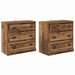 Bufeturi 2 pcs Lemn Vechi 70 x 35,5 x 67,5 cm Lemn compozit - WALTI WALTI