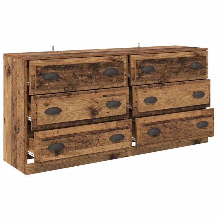 Bufeturi 2 pcs Lemn Vechi 70 x 35,5 x 67,5 cm Lemn compozit - WALTI WALTI
