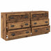 Bufeturi 2 pcs Lemn Vechi 70 x 35,5 x 67,5 cm Lemn compozit - WALTI WALTI