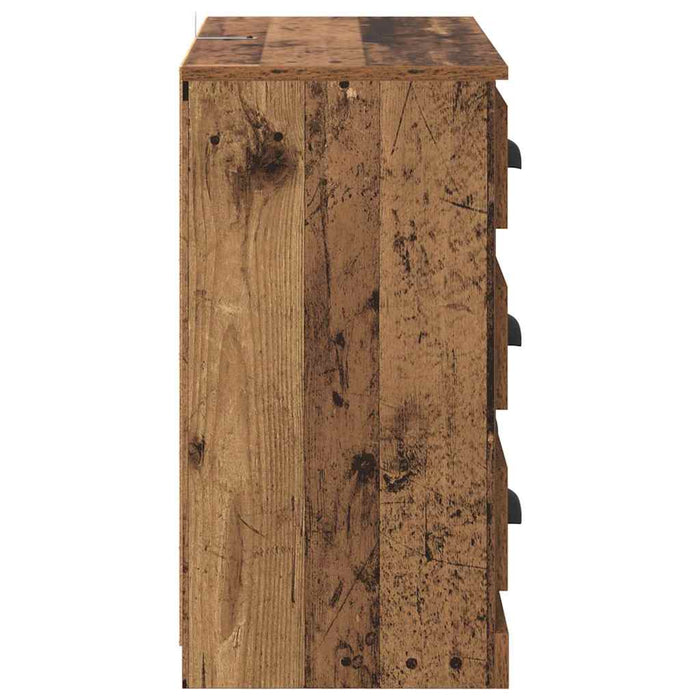 Bufeturi 2 pcs Lemn Vechi 70 x 35,5 x 67,5 cm Lemn compozit - WALTI WALTI