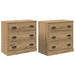 Bufeturi cu sertar 2 pcs Stejar Artizanal 70 x 35,5 x 67,5 cm - WALTI WALTI