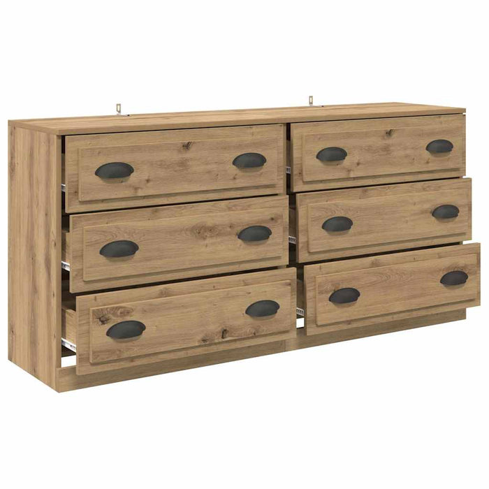 Bufeturi cu sertar 2 pcs Stejar Artizanal 70 x 35,5 x 67,5 cm - WALTI WALTI