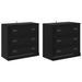 Bufeturi 2 pcs Stejar Negru 70 x 35,5 x 67,5 cm Lemn compozit - WALTI WALTI