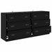 Bufeturi 2 pcs Stejar Negru 70 x 35,5 x 67,5 cm Lemn compozit - WALTI WALTI