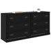Bufeturi 2 pcs Stejar Negru 70 x 35,5 x 67,5 cm Lemn compozit - WALTI WALTI