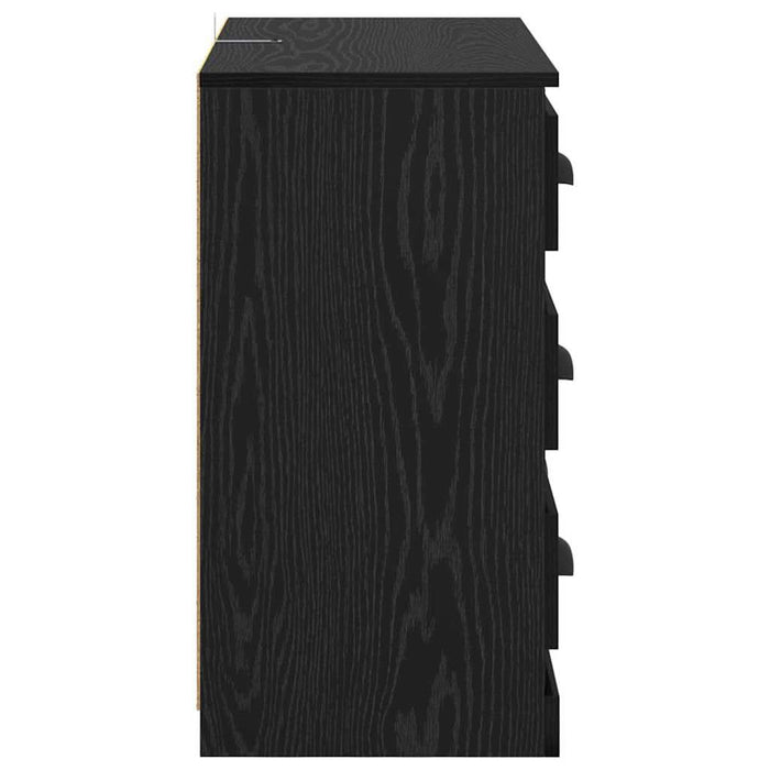 Bufeturi 2 pcs Stejar Negru 70 x 35,5 x 67,5 cm Lemn compozit - WALTI WALTI