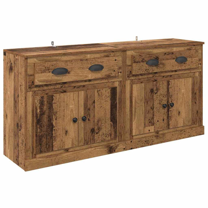 Bufeturi 2 pcs Lemn Vechi 70 x 35,5 x 67,5 cm Lemn compozit - WALTI WALTI