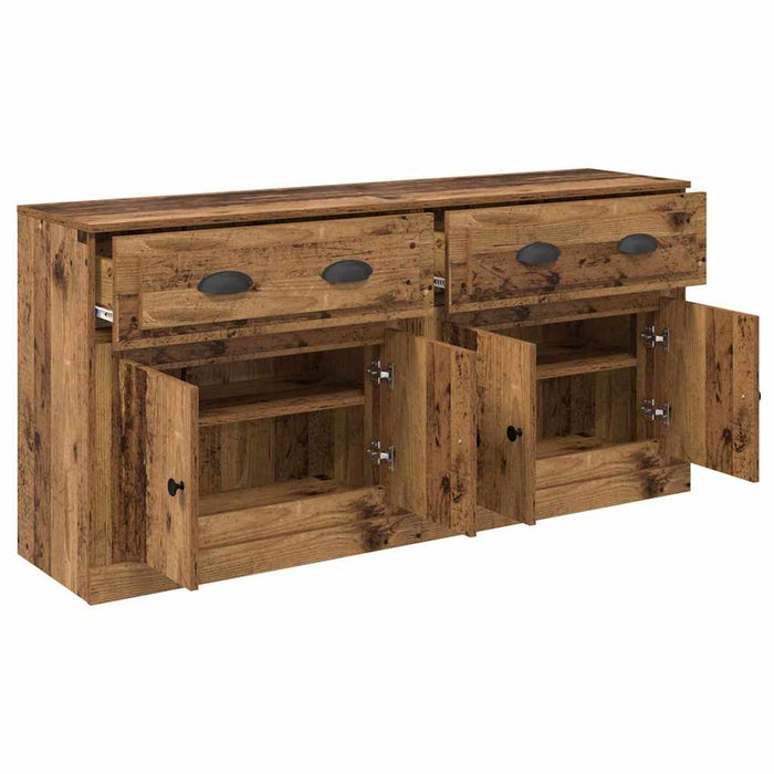 Bufeturi 2 pcs Lemn Vechi 70 x 35,5 x 67,5 cm Lemn compozit - WALTI WALTI