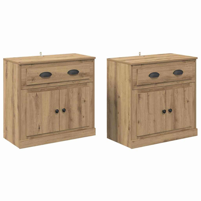 Bufeturi cu sertar 2 pcs Stejar Artizanal 70 x 35,5 x 67,5 cm - WALTI WALTI