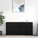 Bufeturi 2 pcs Stejar Negru 70 x 35,5 x 67,5 cm Lemn compozit - WALTI WALTI