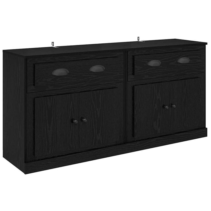 Bufeturi 2 pcs Stejar Negru 70 x 35,5 x 67,5 cm Lemn compozit - WALTI WALTI