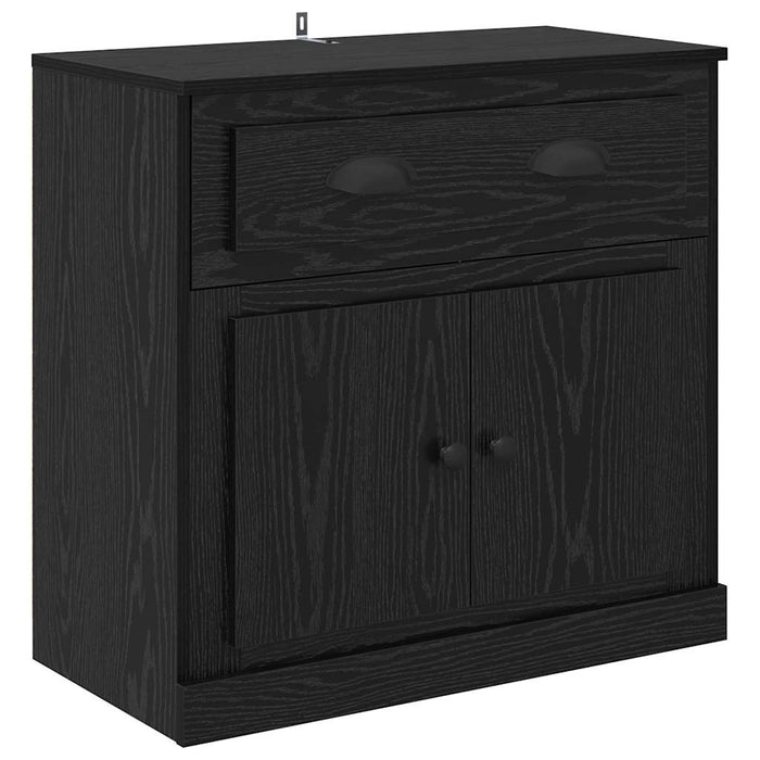 Bufeturi 2 pcs Stejar Negru 70 x 35,5 x 67,5 cm Lemn compozit - WALTI WALTI