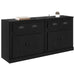 Bufeturi 2 pcs Stejar Negru 70 x 35,5 x 67,5 cm Lemn compozit - WALTI WALTI