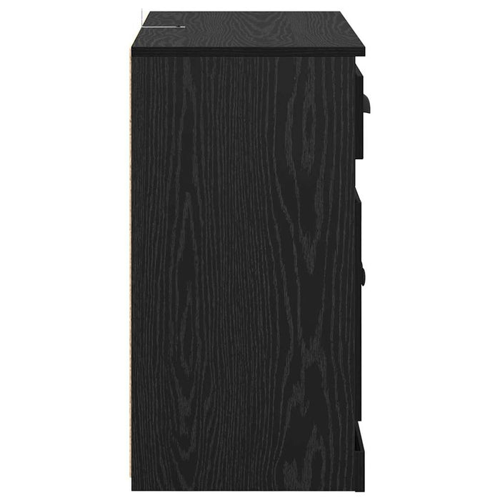 Bufeturi 2 pcs Stejar Negru 70 x 35,5 x 67,5 cm Lemn compozit - WALTI WALTI