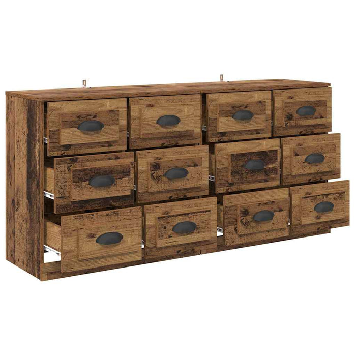 Bufeturi 2 pcs Lemn Vechi 70 x 35,5 x 67,5 cm Lemn compozit - WALTI WALTI