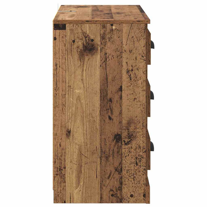 Bufeturi 2 pcs Lemn Vechi 70 x 35,5 x 67,5 cm Lemn compozit - WALTI WALTI