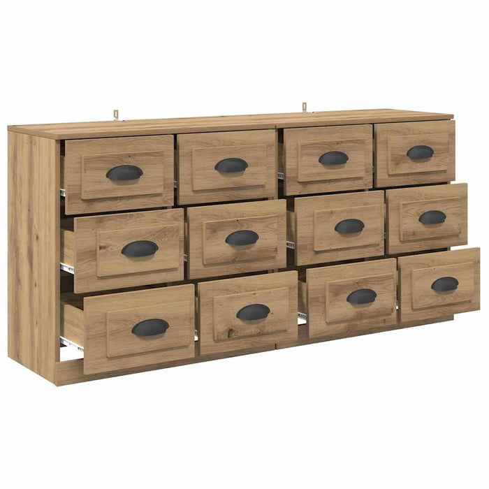 Bufeturi cu sertar 2 pcs Stejar Artizanal 70 x 35,5 x 67,5 cm - WALTI WALTI