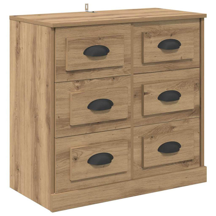 Bufeturi cu sertar 2 pcs Stejar Artizanal 70 x 35,5 x 67,5 cm - WALTI WALTI