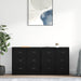 Bufeturi 2 pcs Stejar Negru 70 x 35,5 x 67,5 cm Lemn compozit - WALTI WALTI