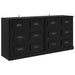 Bufeturi 2 pcs Stejar Negru 70 x 35,5 x 67,5 cm Lemn compozit - WALTI WALTI