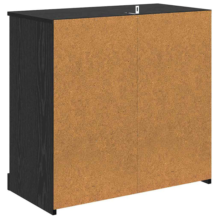 Bufeturi 2 pcs Stejar Negru 70 x 35,5 x 67,5 cm Lemn compozit - WALTI WALTI