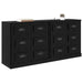 Bufeturi 2 pcs Stejar Negru 70 x 35,5 x 67,5 cm Lemn compozit - WALTI WALTI