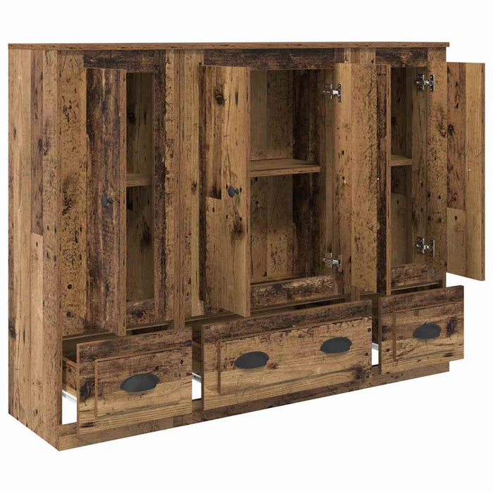 Bufet cu sertar 3 pcs Lemn Vechi Lemn compozit - WALTI WALTI