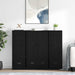 Bufet cu sertar 3 pcs Stejar Negru Lemn compozit - WALTI WALTI